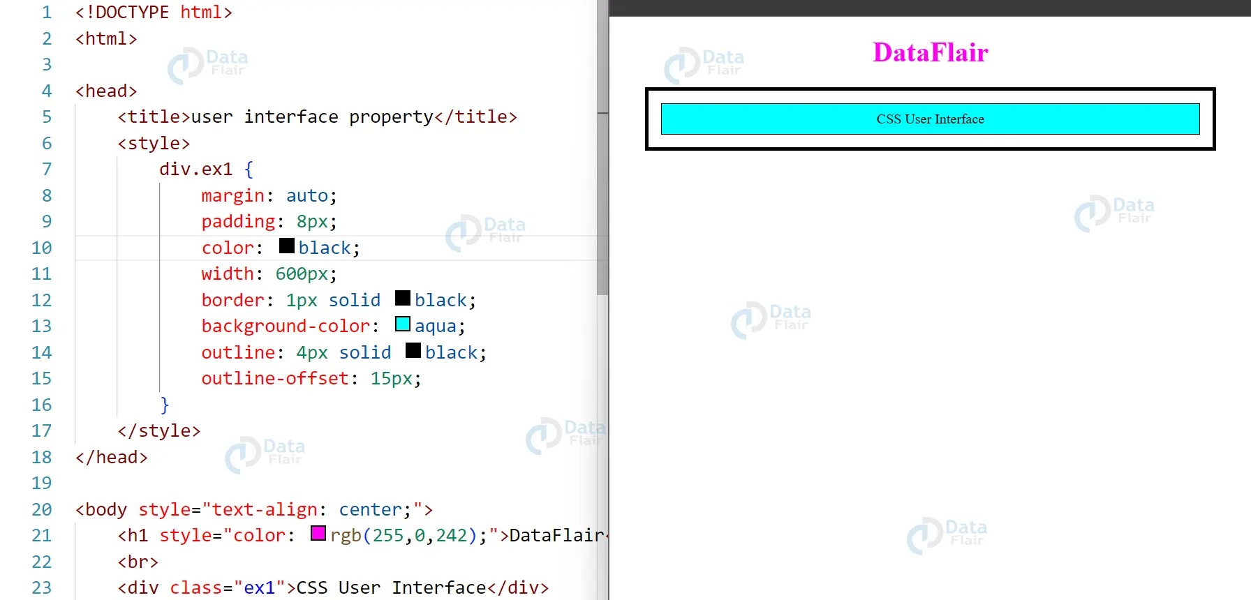 Css User Interface Dataflair