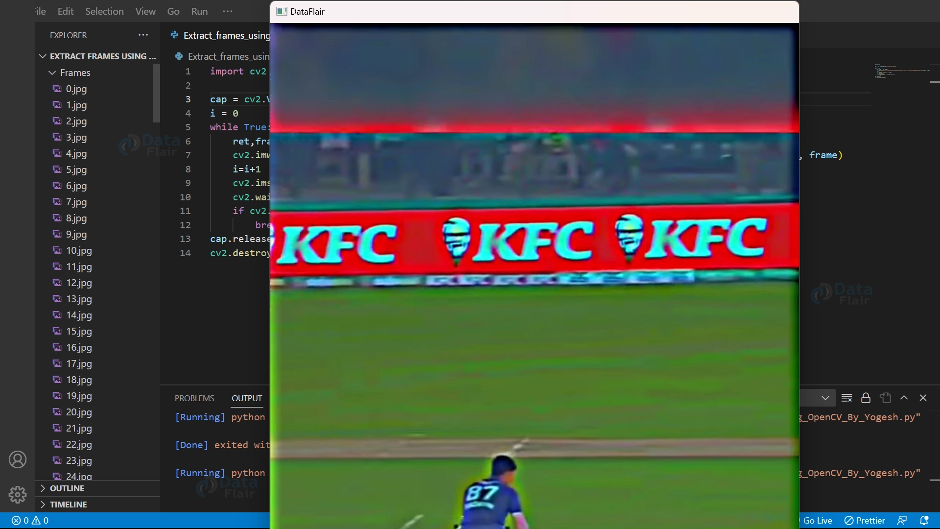 OpenCV Project Extract Frames From A Video DataFlair