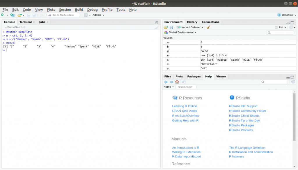 r assignment in vector