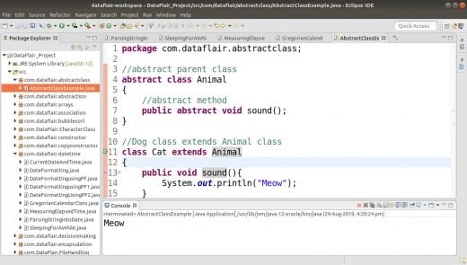 java abstract class constructor