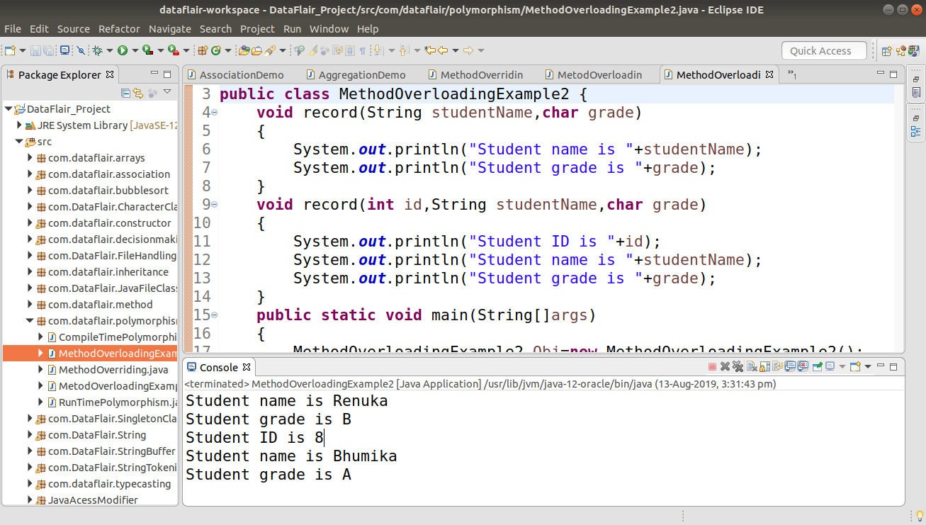 when java determine method overloading - Spark Databox