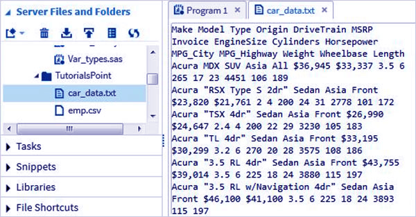 stat transfer sas formats