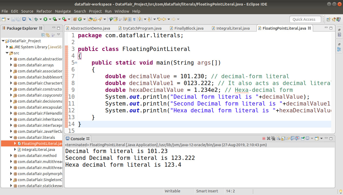 Literals In Java Integral Floating Point Char String Boolean Dataflair