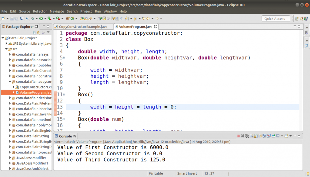 constructor overloading in java