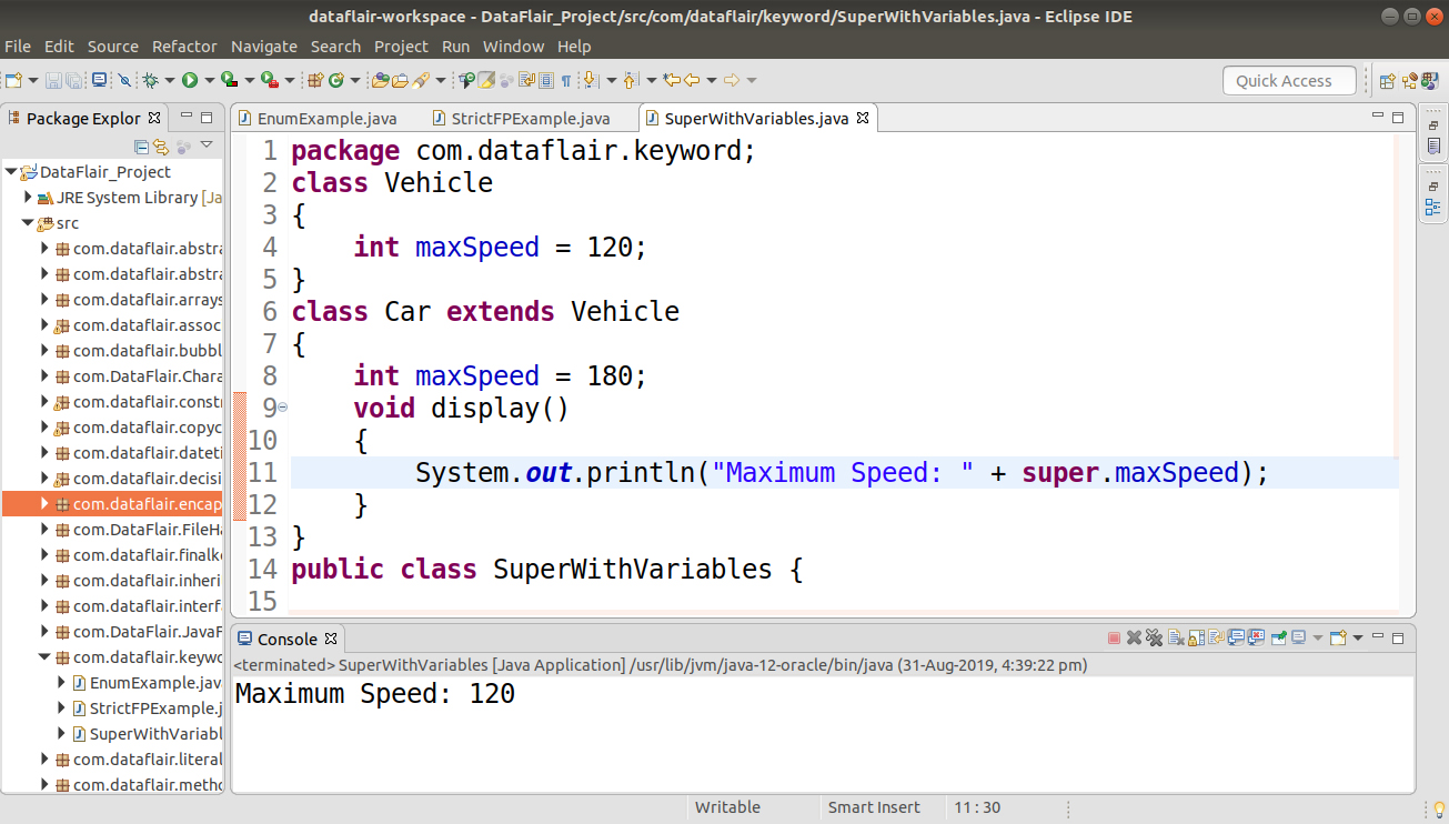 Java Language Keywords Abstract, Super, Static, Volatile Keywords