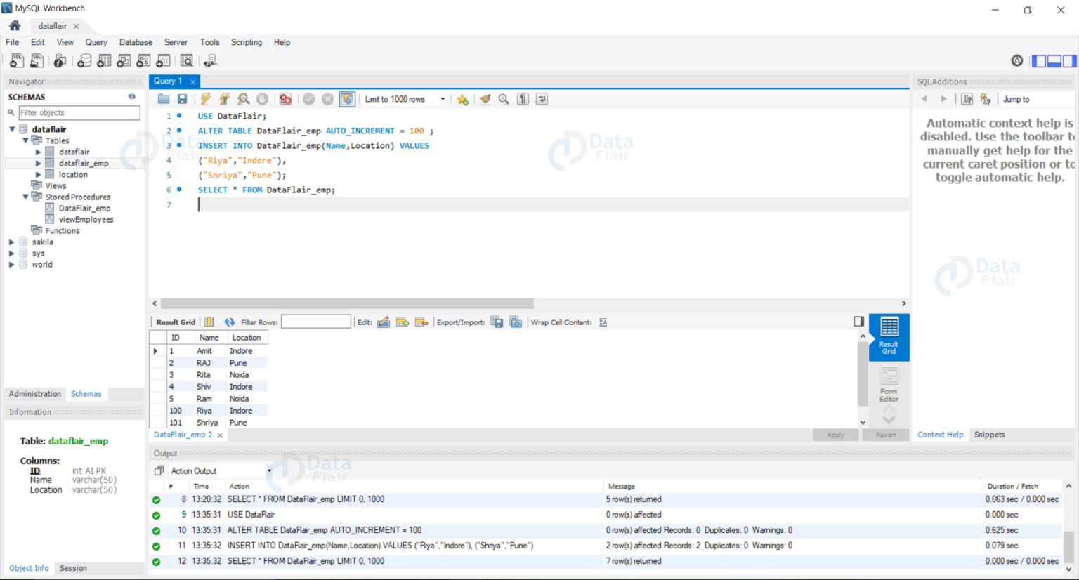 Learn Sql Auto Increment Field With Syntax Dataflair 6639