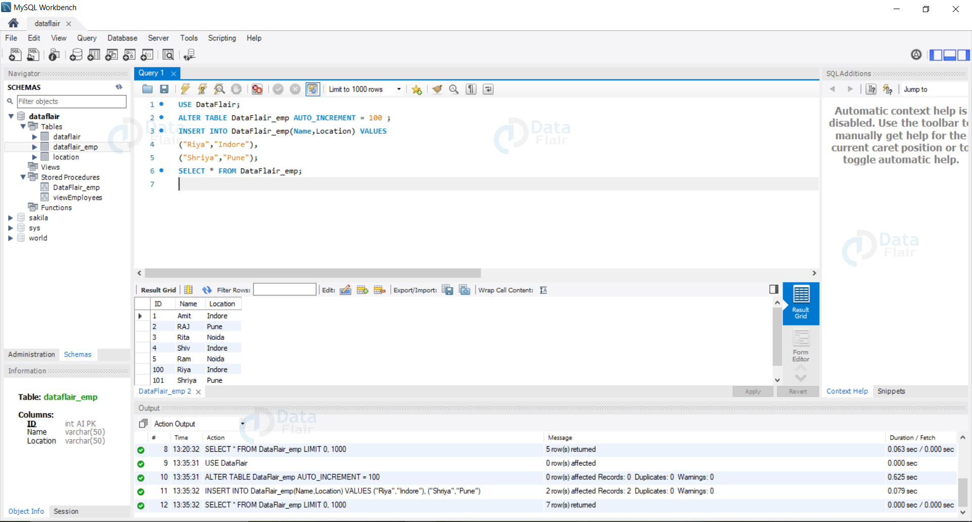 Sql Get Auto Increment Value After Insert