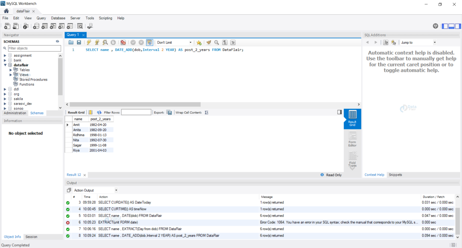 Sql date functions sql time functions dataflair