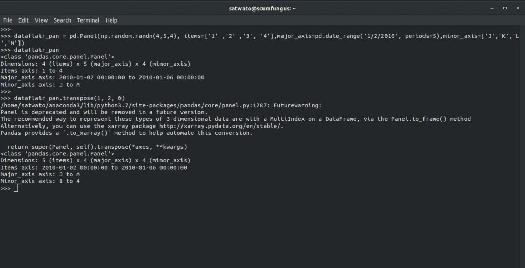 3 Ways to Create Pandas Panel - Learn to Transpose & Deprecate a Panel ...