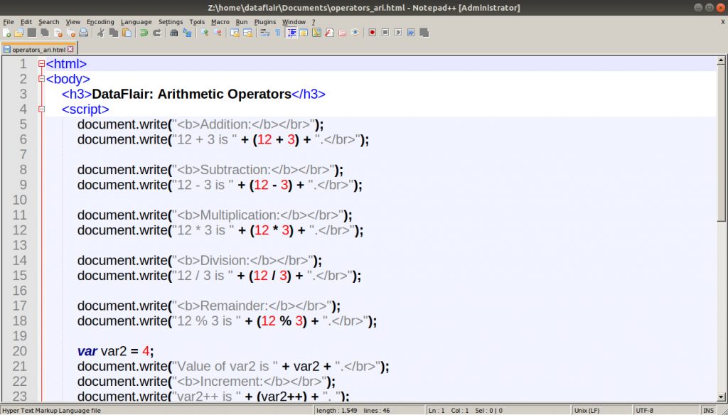 Javascript Operators Top 7 Types That You Cant Omit While Learning Javascript Dataflair 2352