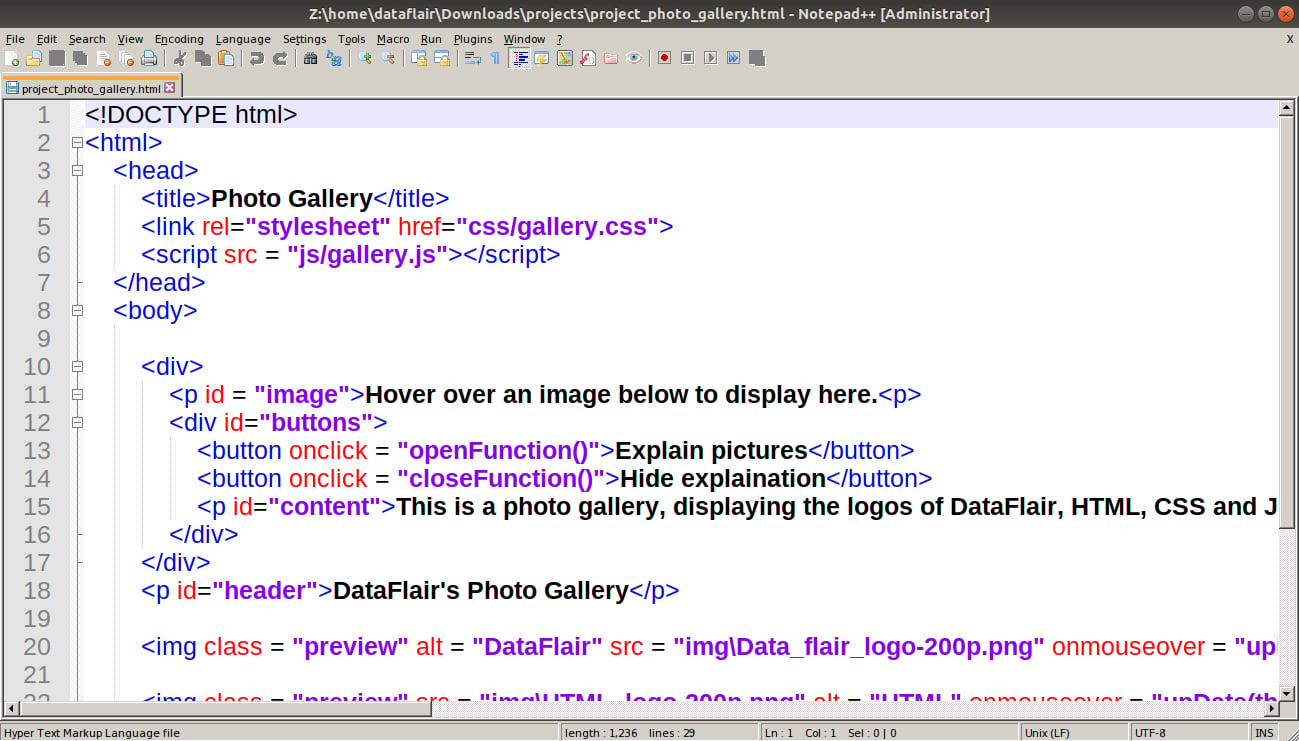 JavaScript Project Creating A Photo Gallery With HTML CSS JS Code DataFlair