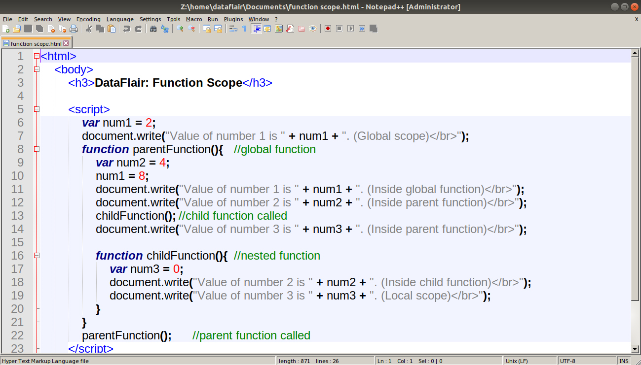 How to use script in Dev function