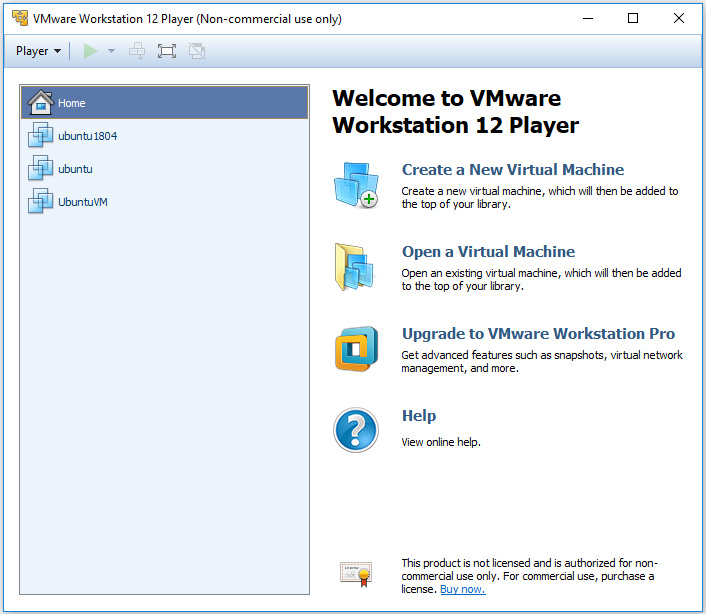 vmware workstation player 12 free