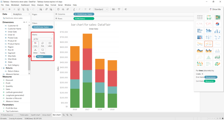 Bar Chart in Tableau - The Art of Portraying Data - DataFlair