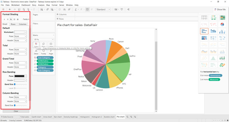 Tableau Pie Chart - Glorify your Data with Tableau Pie - DataFlair