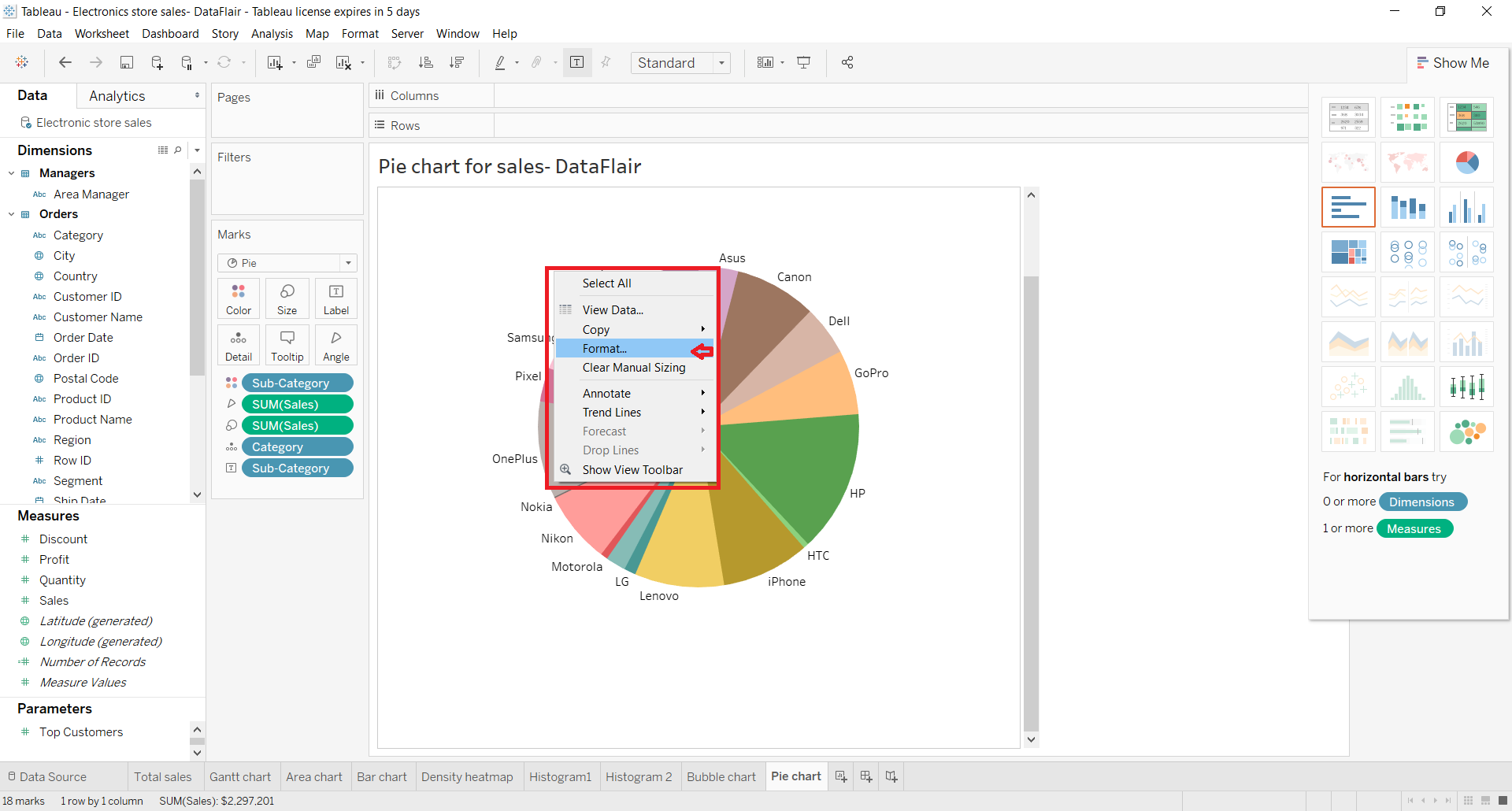 Tableau Pie Chart Glorify your Data with Tableau Pie DataFlair