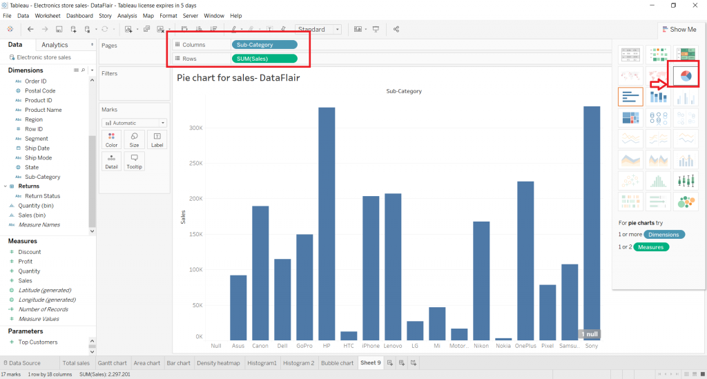 Tableau Pie Chart - Glorify your Data with Tableau Pie - DataFlair