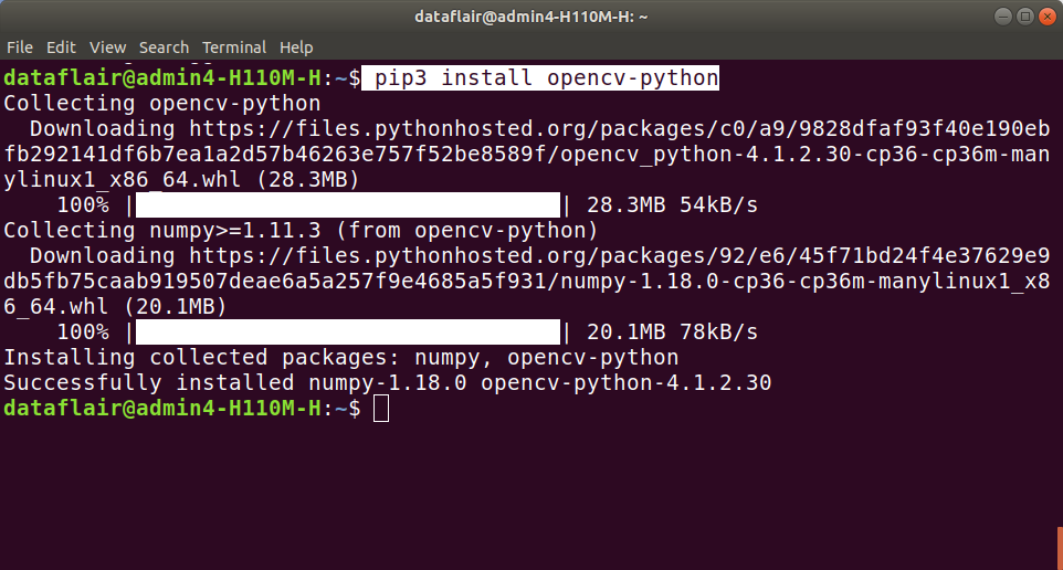 installing opencv with pip ffmpeg python