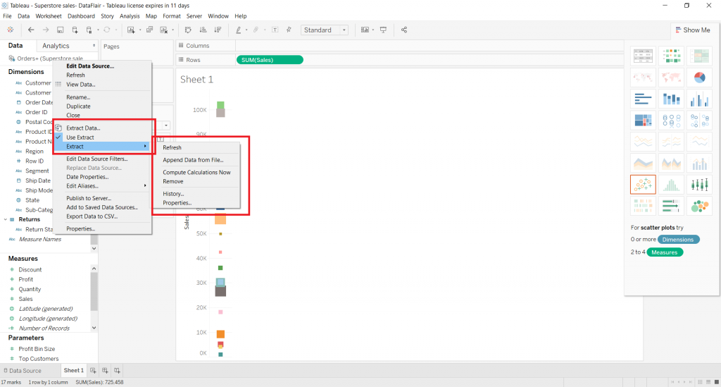 Tableau Data Extracts - Learn to extract data in Tableau - DataFlair