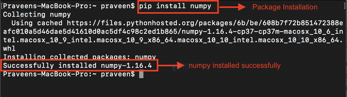 pip3 install numpy