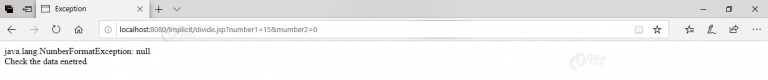 Exception Handling in JSP with Examples - DataFlair