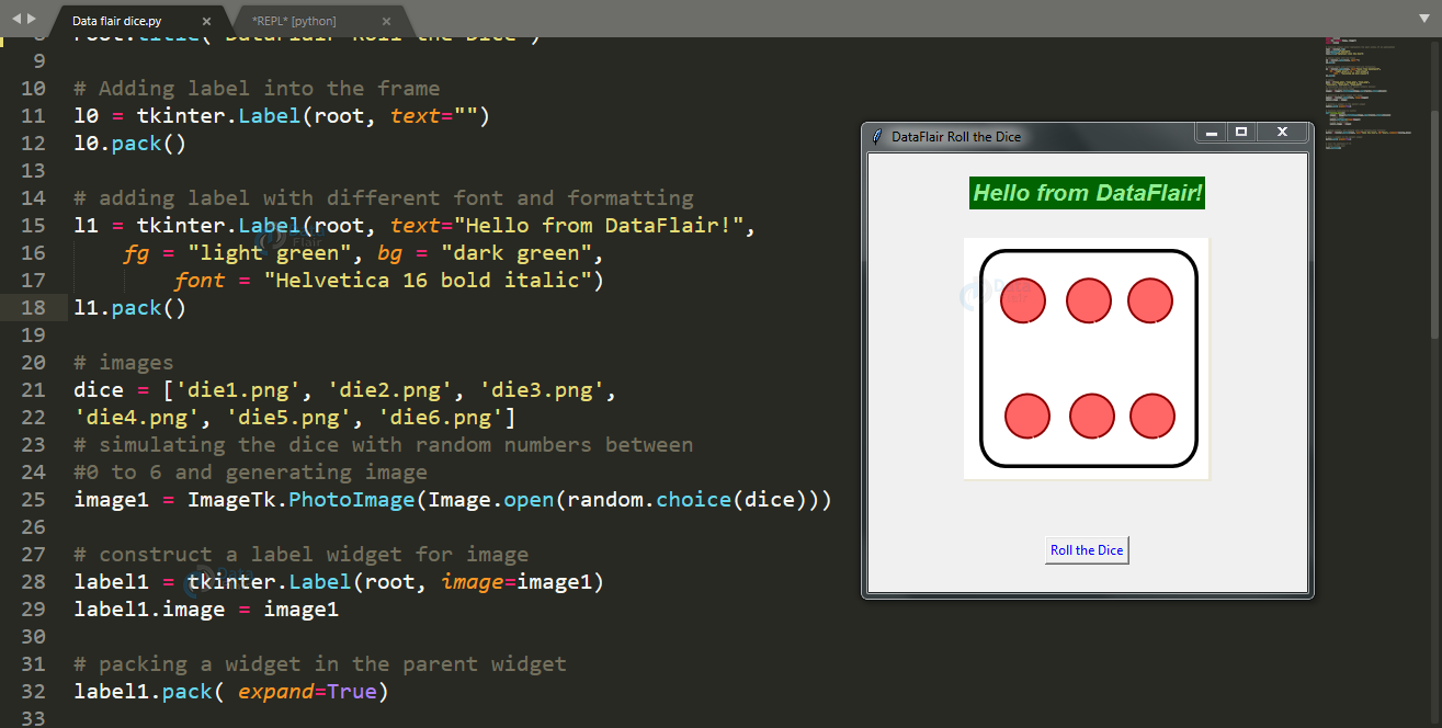 Using a for loop, simulate rolling two dice