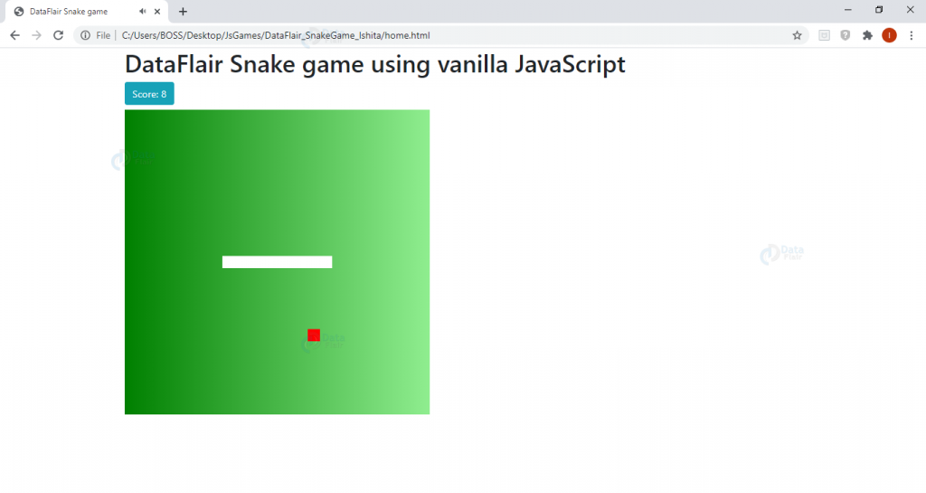 JavaScript Snake Game Tutorial - Develop a Simple Snake Game - DataFlair