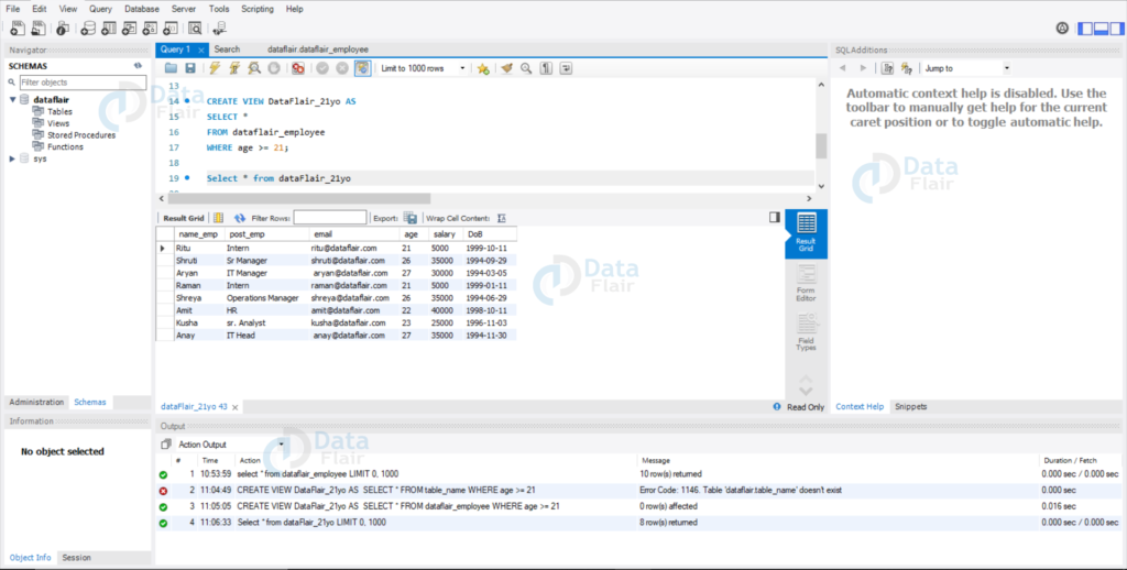 SQL View - A Complete Guide - DataFlair