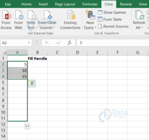 Fill handle in Excel with Examples - DataFlair