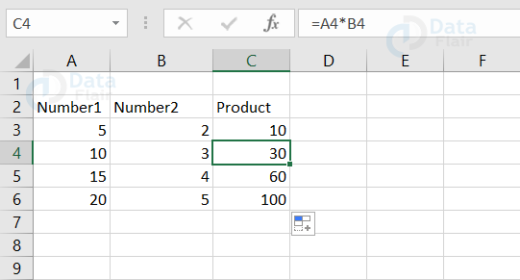 Excel formulas and functions - DataFlair