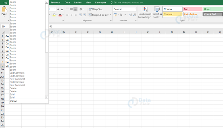 Excel Ribbon - Customize Ribbon in Excel - DataFlair