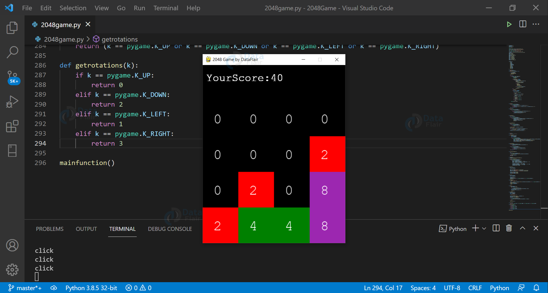 Create 2048 Game in Python - DataFlair