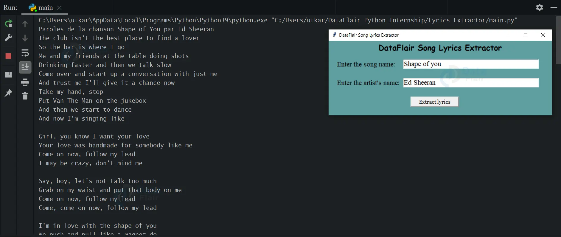 Song Lyrics Extractor In Python - Dataflair