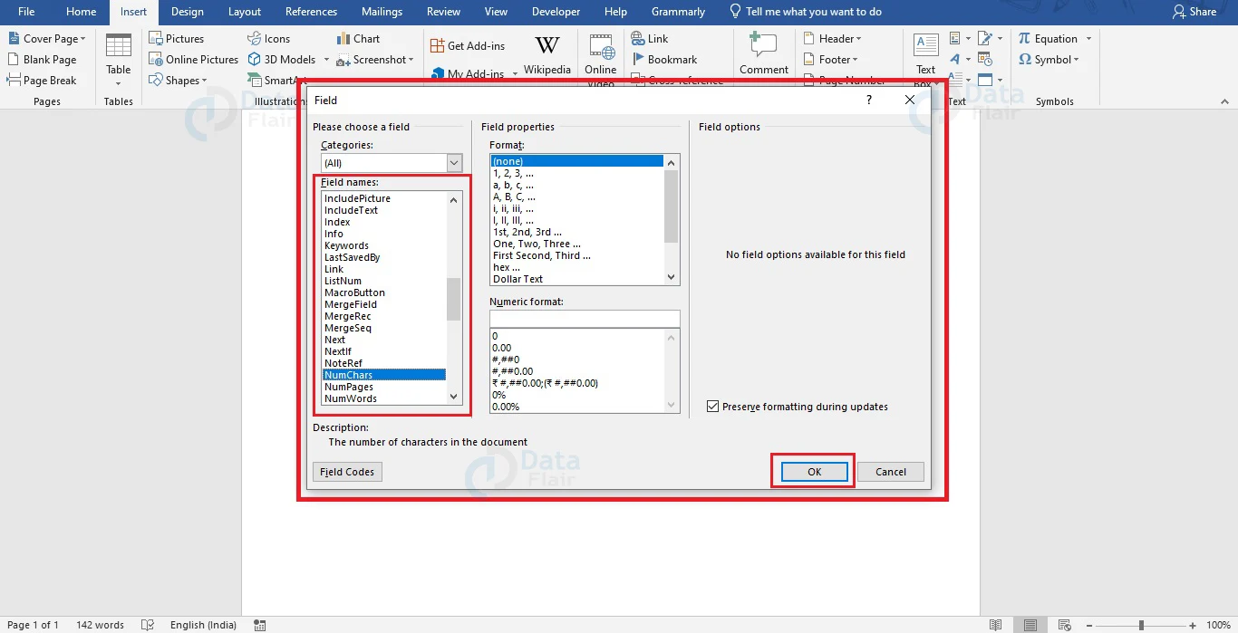 microsoft office - How can I count the characters in a word document? -  Super User