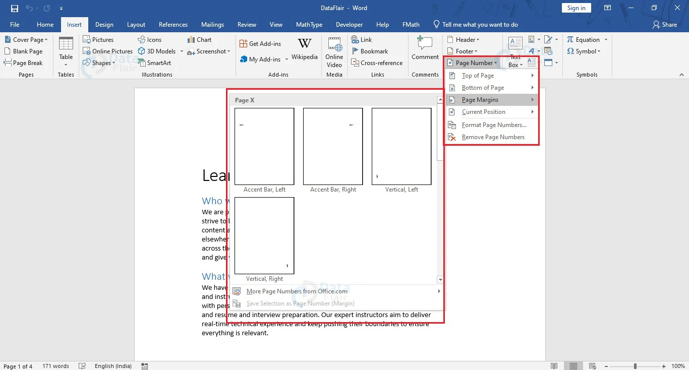 how-to-add-page-numbers-in-word-dataflair