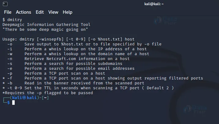 Kali Linux Information Gathering Tools Dataflair